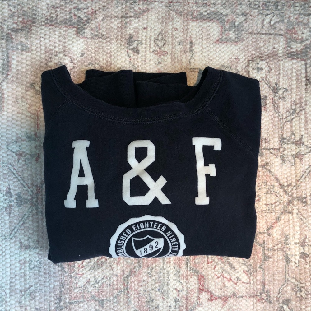 Navy Abercrombie sweater.